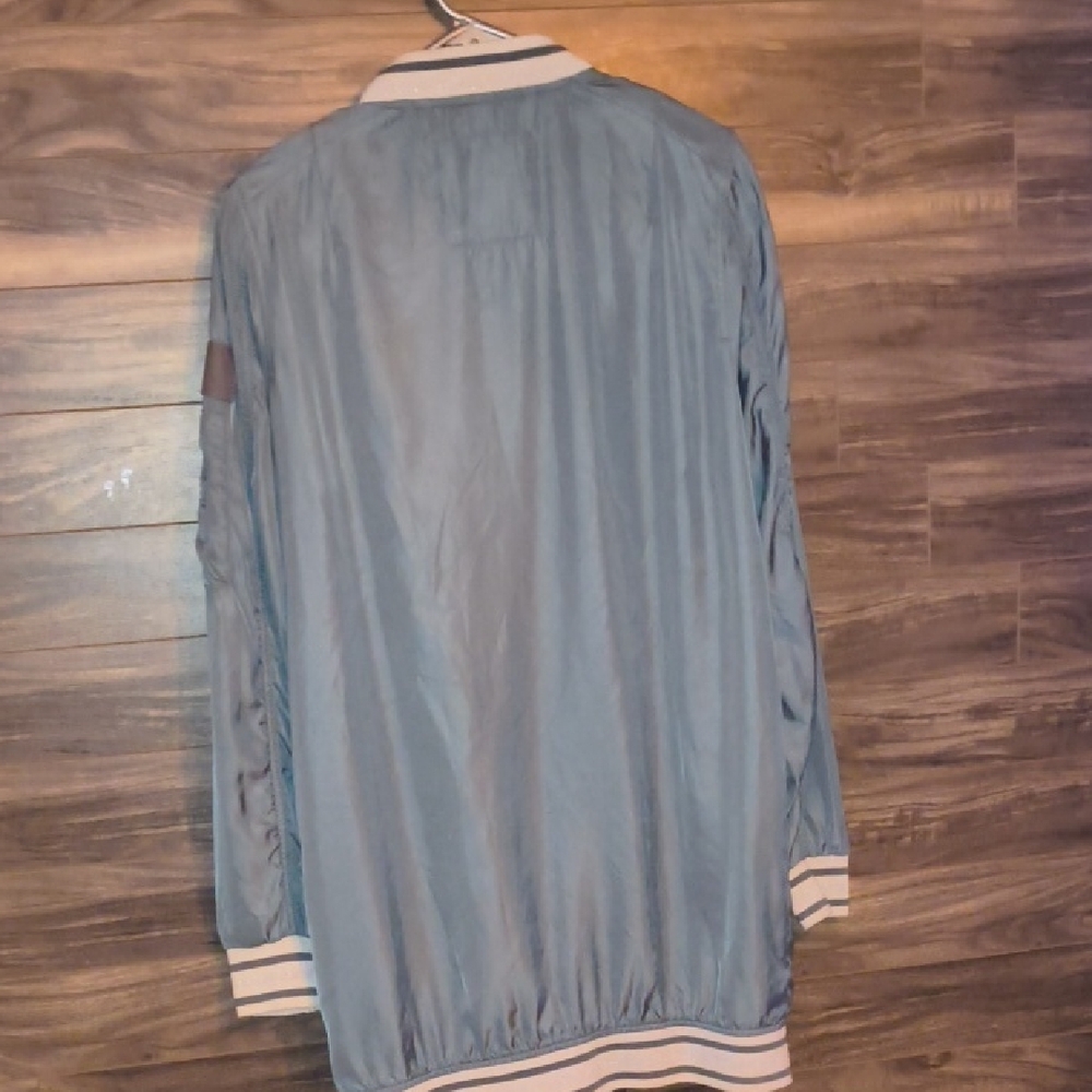 True Religion Women’s Long Bomber Jacket - Balsam Green - Size S - Picture 12 of 12